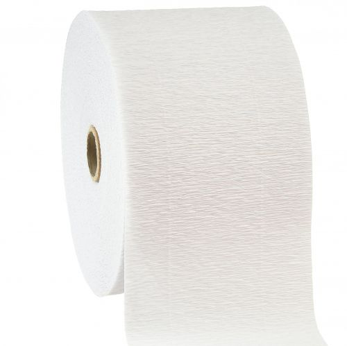 Article Crêpe Fleur blanc L10cm grammage 128g/m² L250cm 2 pièces