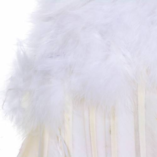 Floristik24 Ailes Plumes Blanches 55x52cm