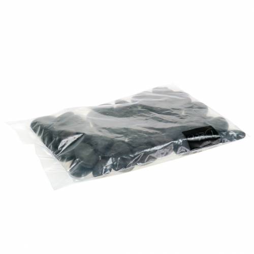 Floristik24 River Pebbles Pierres Naturelles Noir Mat Pierres Décoratives L15–60mm W15–40mm 2kg
