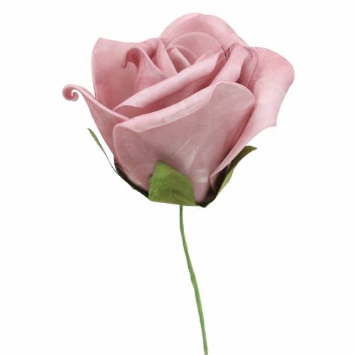 Article Rose en mousse Ø10cm vieux rose 8 pcs
