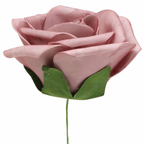 Floristik24 Mousse rose vieux rose Ø15cm 4pcs