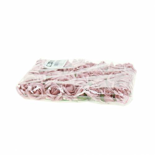 Article Rose en mousse Ø3,5cm vieux rose 48 pcs
