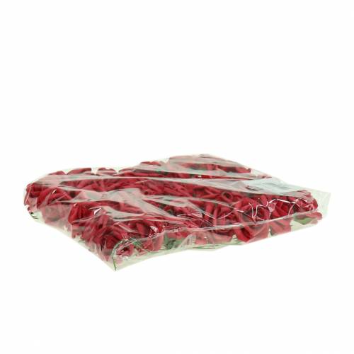 Floristik24 Rose en mousse Ø3,5cm rouge 48 pcs