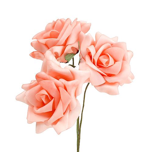 Floristik24 Mousse rose Ø 10cm saumon 8pcs