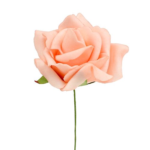 Floristik24 Rose en mousse Ø 6cm rose saumon 27 pcs
