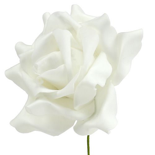 Article Rose en mousse blanche Ø15cm 4pcs