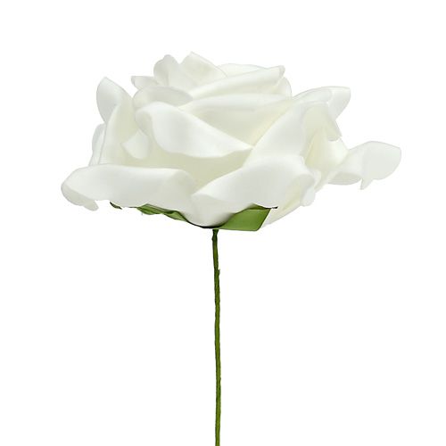 Article Rose en mousse blanche Ø15cm 4pcs