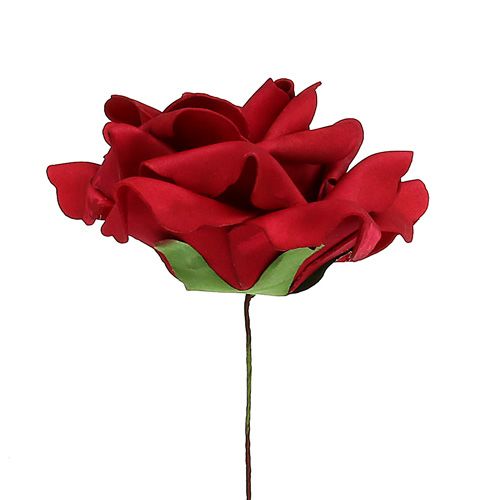 Floristik24 Mousse rose mousse rose rouge Ø15cm 4pcs