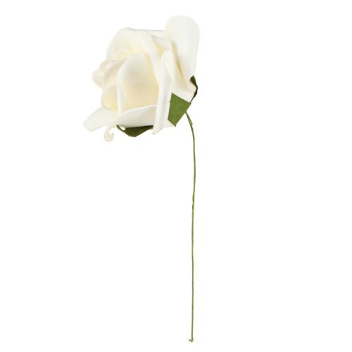 Article Roses en mousse Vanille Roses artificielles Ø6cm 27 pcs