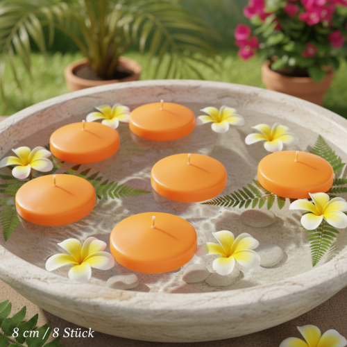 Article Bougie flottante idéale pour une décoration romantique et une ambiance relaxante dans votre maison, 8 cm, lot de 8