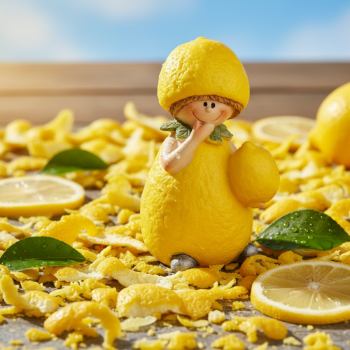 Article Figurines d'enfants citron, décoration de table estivale de style vintage, pour salon et balcon, 9 cm, lot de 3