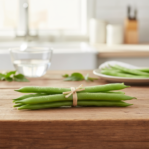 Article Haricots décoratifs, légumes artificiels, verts, aspect réaliste, 17 cm, lot de 6