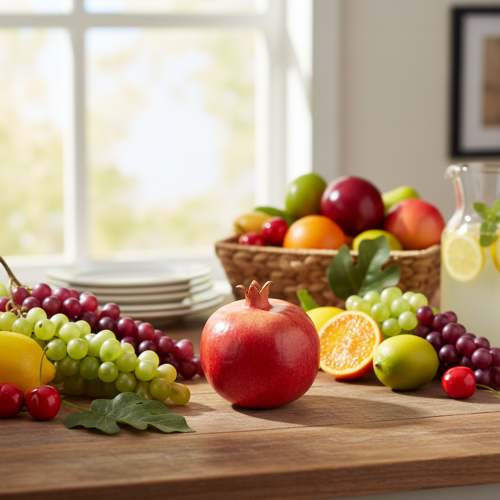 Article Fruit artificiel grenade artificiel rouge jaune 9×11cm