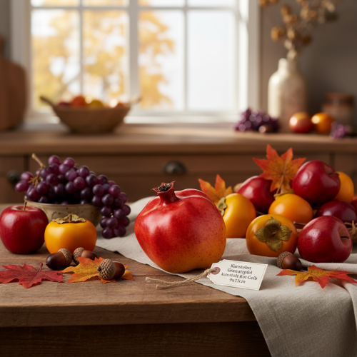 Article Fruit artificiel grenade artificiel rouge jaune 9×11cm