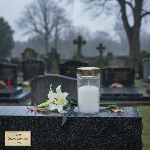 Article Bougies funéraires, blanches et dorées, Ø 5,5 cm, H 11,5 cm, 24 heures, lot de 12