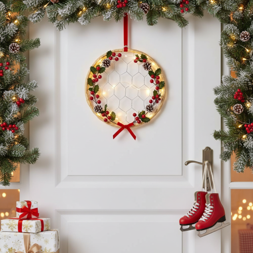 Article Anneaux décoratifs en métal et raphia, Ø 20 cm, lot de 4, décoration murale bohème, décoration de fenêtre