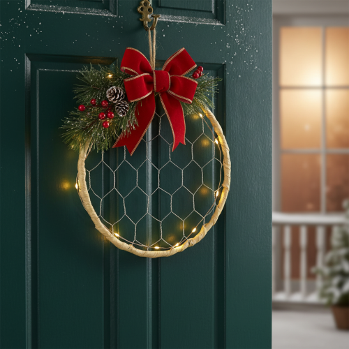 Article Anneaux décoratifs en métal et raphia, Ø 20 cm, lot de 4, décoration murale bohème, décoration de fenêtre