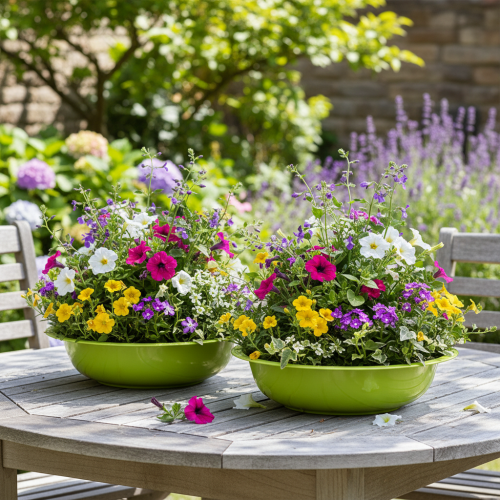 Article Plateau de plantation pour une décoration végétale attrayante dans le salon, 29 cm, lot de 2