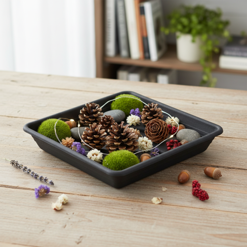 Article Dessous de verre Lara carré 20cm x 20cm anthracite 1 pièce