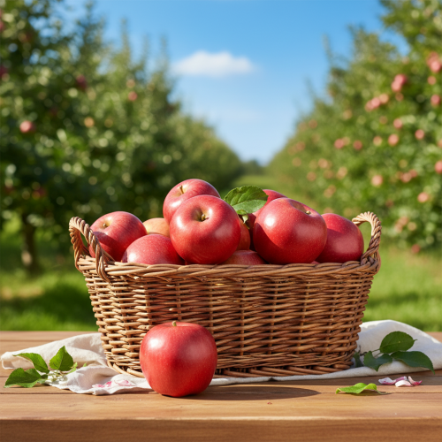 Article Pomme artificielle rouge décorative, Real Touch, 9 cm