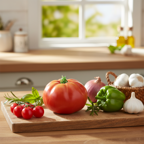 Article Viande artificielle de tomate, nourriture factice pour tomate Ø10cm