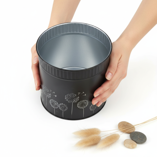 Article Pot de fleurs pissenlit, noir, Ø15,5 cm H15,5 cm