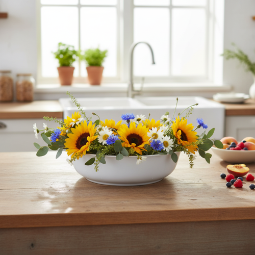 Article Bol en métal blanc, aspect émaillé, Ø 25 cm, H 7 cm