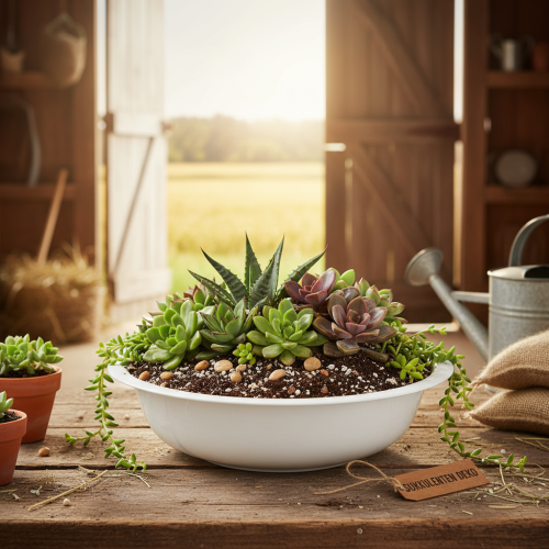 Article Bol en métal blanc, aspect émaillé, Ø 36 cm, H 9,5 cm