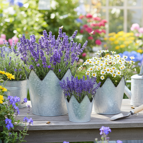 Article Couronne décorative en métal zinc Ø21,5/19,5/17 cm, lot de 3