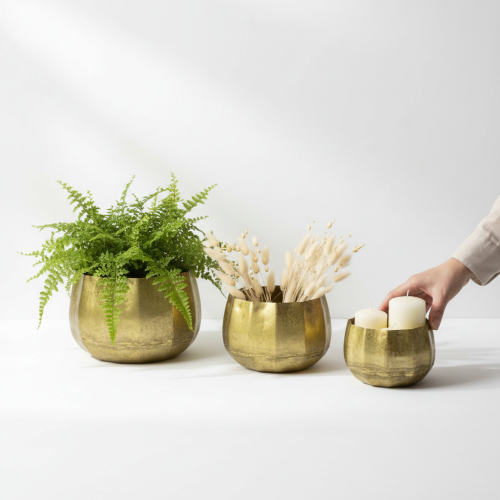 Article Bol décoratif en laiton, Ø 22/18/14 cm, lot de 3