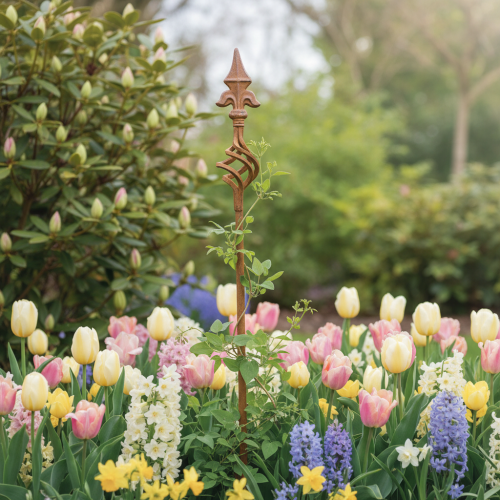 Article Treillis sur piquet pour la décoration de jardin avec élément décoratif 115 cm