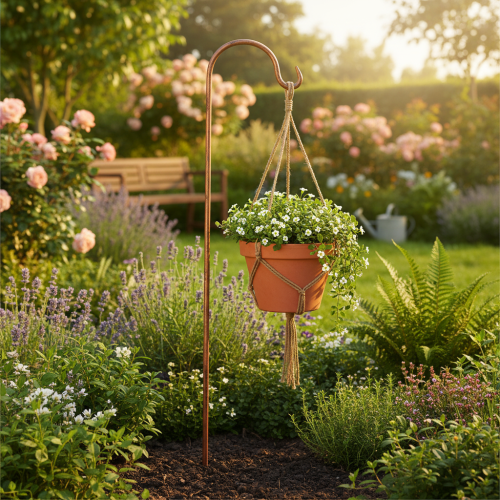 Crochet de jardin pour lanternes et plantes, décoration pour jardin et terrasse, 98 cm | Floristik24.be