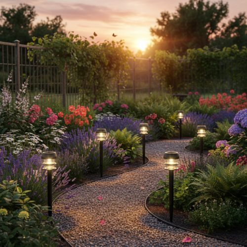 Lampes solaires de jardin avec piquet, lampes d'extérieur pour allées de jardin, 35 cm, lot de 6 | Floristik24.be