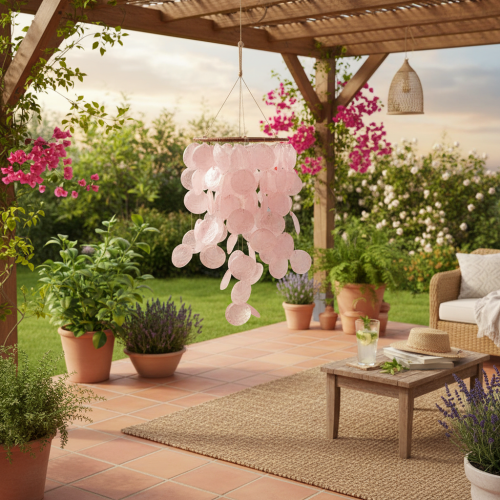 Carillon éolien décoratif à suspendre pour salon et jardin, 70 cm | Floristik24.be