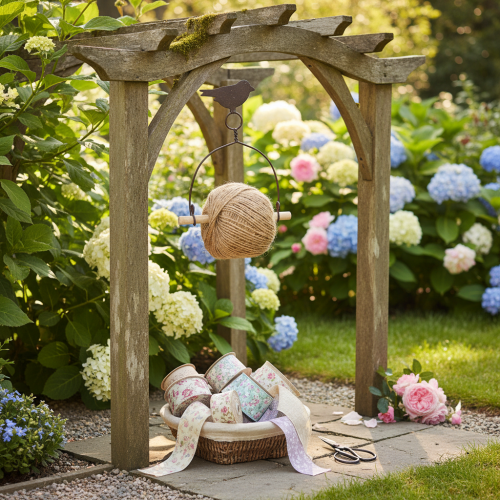 Porte-ruban décoratif et pratique, oiseau, style shabby chic | Floristik24.be