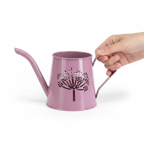 Arrosoir décoratif en métal, motif pissenlit rose, 12 cm, lot de 2 | Floristik24.be