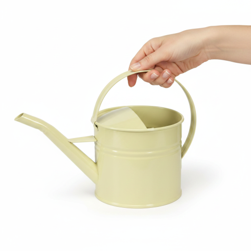 Arrosoir décoratif en métal, vert et jaune, petit modèle, 28 x 13 x 17 cm, 1,25 l, style vintage, décoration de balcon | Floristik24.be