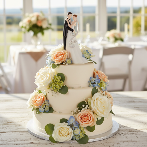 Figurine décorative représentant un couple de mariés, 10,5 cm | Floristik24.be