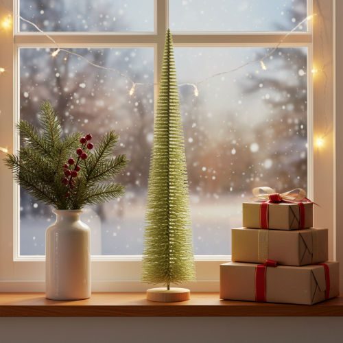 Sapin de Noël artificiel, sapin décoratif sur socle en bois, 60 cm | Floristik24.be