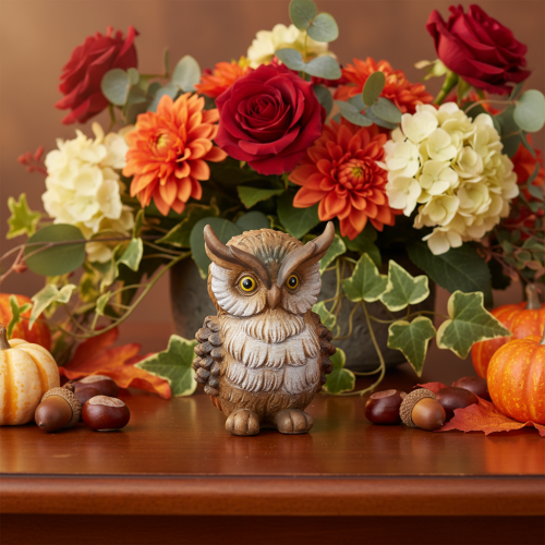 Figurine de hibou, petit hibou assis, décoration, 11 cm | Floristik24.be