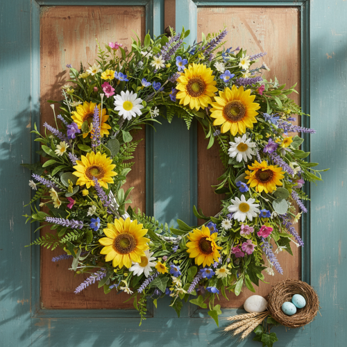 Couronne de branches pour porte, grande décoration 40 cm | Floristik24.be