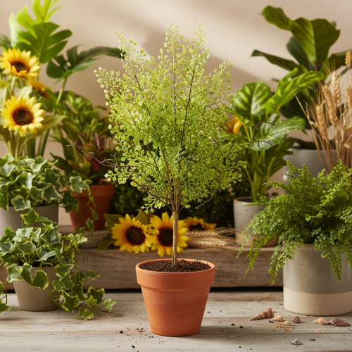 Branche de ruscus artificielle verte pour décoration florale, 41 cm | Floristik24.be