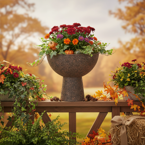 Pot de fleurs rond sur support, pot de fleurs moderne, 25 cm | Floristik24.be