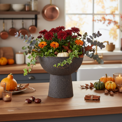 Pot rond avec base, 18 cm | Floristik24.be