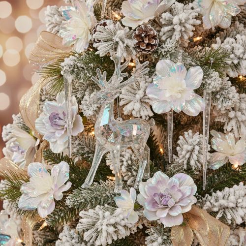 Décorations de Noël en forme de rennes en acrylique, 14 cm, lot de 4 | Floristik24.be
