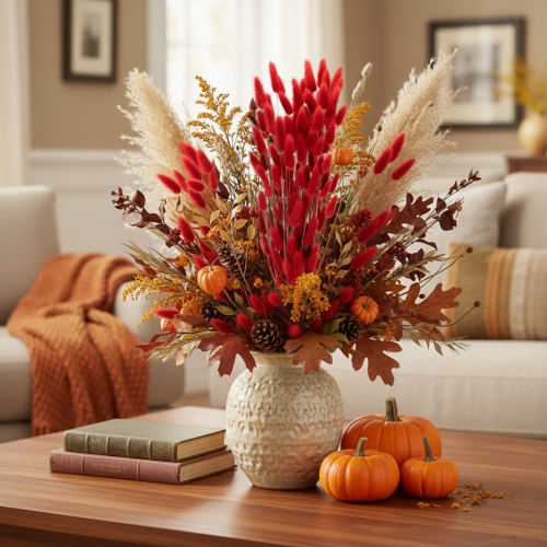 Bouquet de Lagurus séchés, décoration florale séchée, 70 cm, 100 g | Floristik24.be