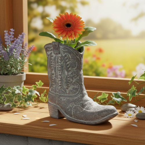 Bottes de cowboy décoratives pour jardinage, 24 cm | Floristik24.be