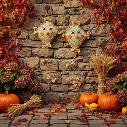 Dragon décoratif avec visage et attache, décoration d'automne, 40 cm, 2 pièces | Floristik24.be