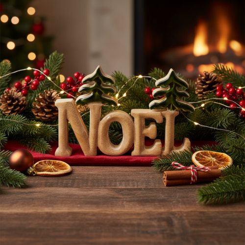Support de Noël avec deux sapins, 18 cm | Floristik24.be