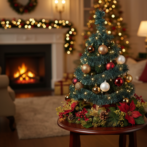 Article Guirlande lumineuse de Noël en clinquant avec 60 LED et minuterie, pour extérieur, 3 m